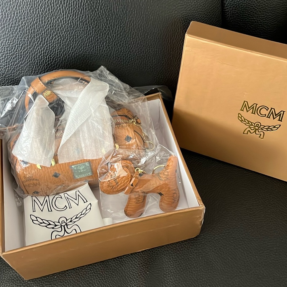MCM mini BOSTON BAG IN VISETOS ORIGINAL